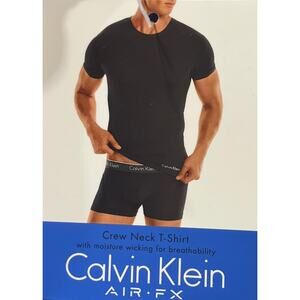 M2-76 CALVIN KLEIN NWT Men's Air Fx Crew Neck TShirt Blue Large